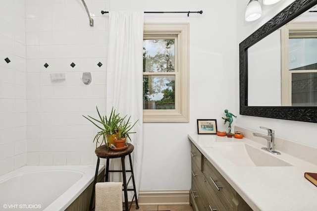 5207 Barnard Mill Rd, Ringwood, IL 60072 - bathroom featuring vanity and shower / tub combo with curtain