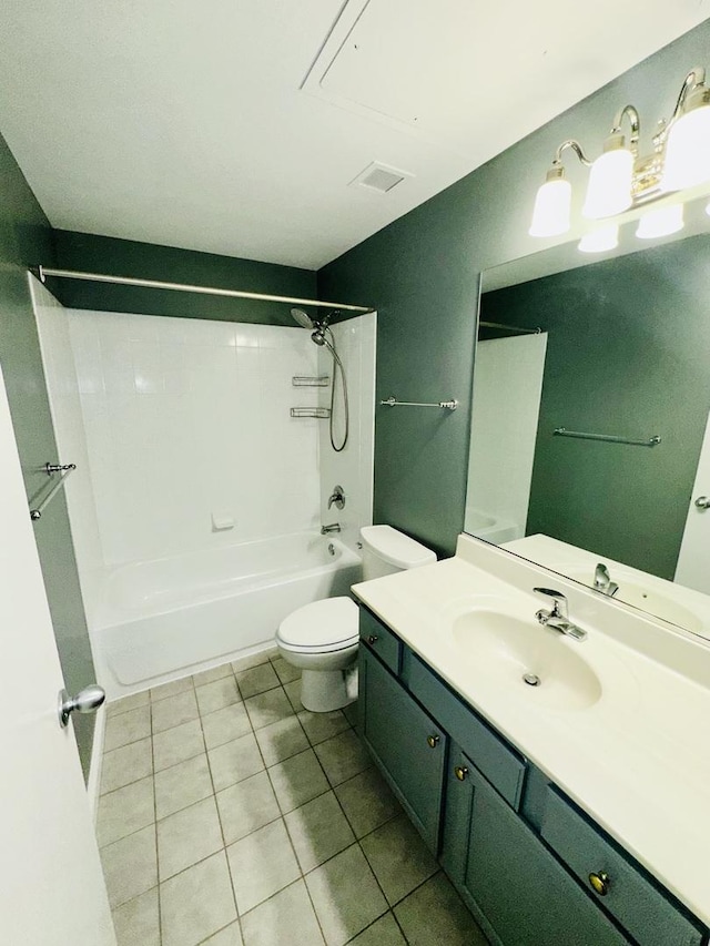 208 W Washington St Unit 1711, Chicago, IL 60606 - full bath with bathing tub / shower combination, tile patterned flooring, vanity, and toilet