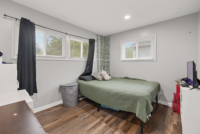 1013 Oakwood Dr, Round Lake Beach, IL 60073 - bedroom featuring multiple windows, wood finished floors, recessed lighting, and baseboards