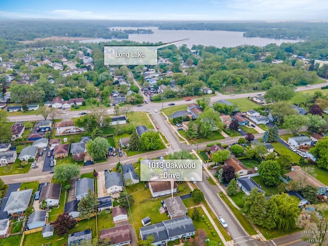 1013 Oakwood Dr, Round Lake Beach, IL 60073 - aerial view of property's location with a nearby body of water and nearby suburban area