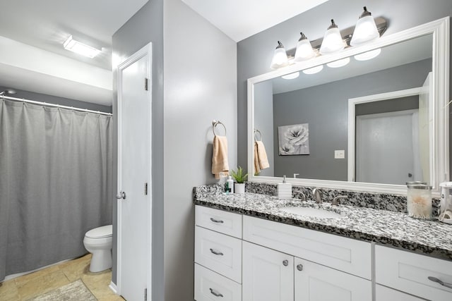 5239 Diamond Dr Unit B, Oak Forest, IL 60452 - full bath featuring vanity, toilet, and a shower with curtain