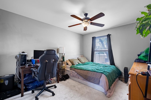 5239 Diamond Dr Unit B, Oak Forest, IL 60452 - carpeted bedroom with a desk and ceiling fan