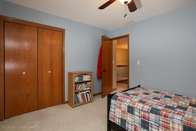 14822 S Eagle Ridge Dr, Homer Glen, IL 60491 - bedroom featuring a ceiling fan and a closet