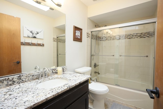 14822 S Eagle Ridge Dr, Homer Glen, IL 60491 - full bathroom with toilet, vanity, and enclosed tub / shower combo