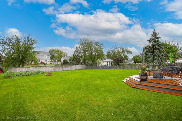 14822 S Eagle Ridge Dr, Homer Glen, IL 60491 - view of yard featuring a wooden deck