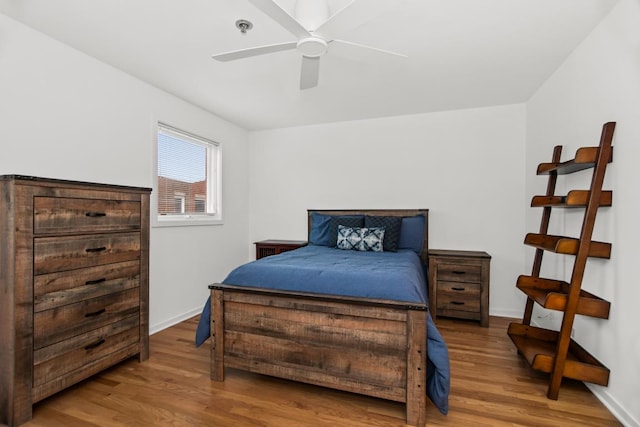 1203 Central St Unit C, Evanston, IL 60201 - bedroom featuring wood finished floors and a ceiling fan