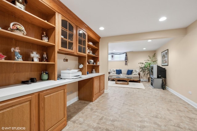 8806 175th St, Tinley Park, IL 60487 - home office with built in study area and recessed lighting