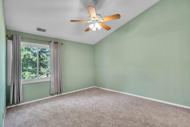 143 W Fabish Dr Unit 143, Buffalo Grove, IL 60089 - carpeted spare room with lofted ceiling and ceiling fan