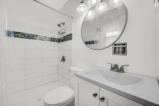 805 Highland Ave, Thornton, IL 60476 - full bath with toilet, vanity, and tiled shower