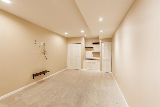 12354 S Blue Water Pkwy, Plainfield, IL 60585 - unfurnished living room with recessed lighting and light carpet