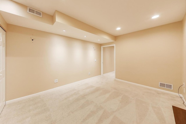 12354 S Blue Water Pkwy, Plainfield, IL 60585 - spare room featuring recessed lighting and light colored carpet