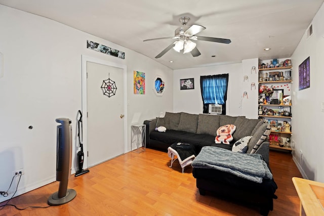 4512 S Fairfield Ave, Chicago, IL 60632 - living room with a ceiling fan and light wood-style flooring