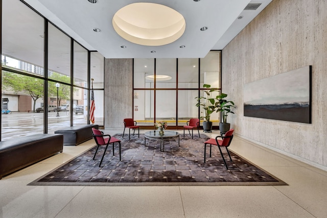 1636 N Wells St Unit 1503, Chicago, IL 60614 - lobby with a wall of windows and a towering ceiling