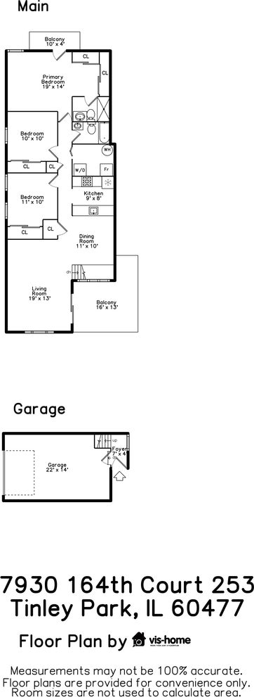7930 164th Ct Unit 253, Tinley Park, IL 60477 - floor plan / room layout