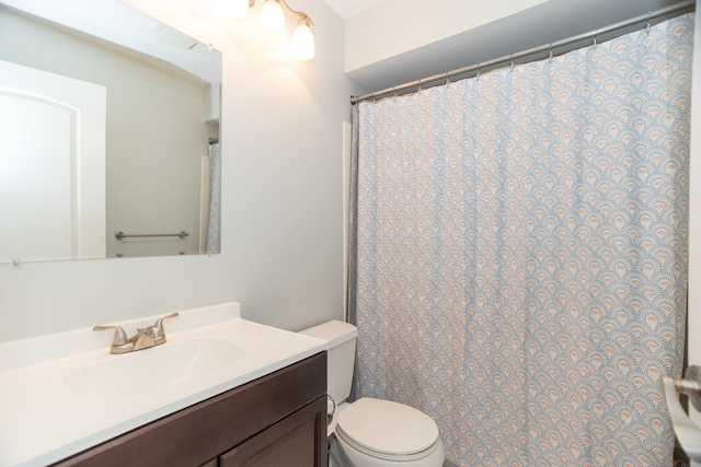 7930 164th Ct Unit 253, Tinley Park, IL 60477 - bathroom featuring vanity, toilet, and a shower with shower curtain