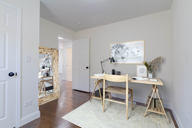 10017 S Indiana Ave, Chicago, IL 60628 - office area featuring wood finished floors and baseboards