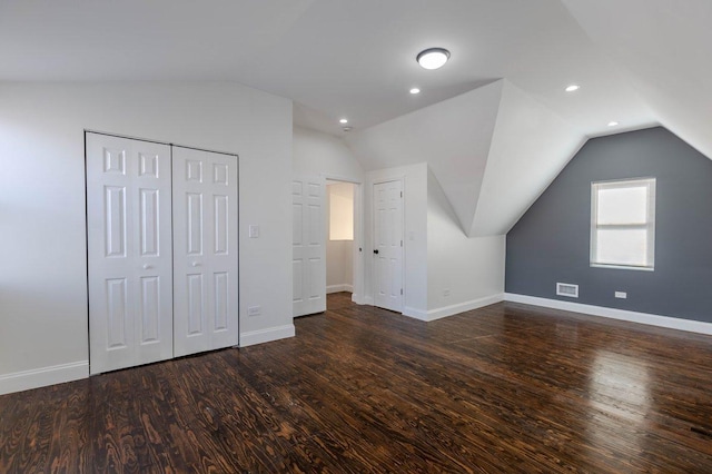 10017 S Indiana Ave, Chicago, IL 60628 - additional living space featuring vaulted ceiling and wood finished floors