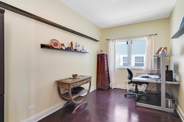 5843 N Oconto Ave, Chicago, IL 60631 - home office with baseboards and wood finished floors
