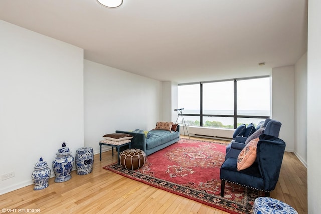 5415 N Sheridan Rd Unit 1504, Chicago, IL 60640 - living room with hardwood / wood-style floors and baseboards