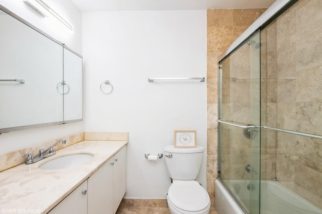 5415 N Sheridan Rd Unit 1504, Chicago, IL 60640 - full bath with vanity, toilet, combined bath / shower with glass door, and tile patterned flooring