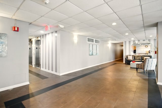 9009 Golf Rd Unit 1C, Des Plaines, IL 60016 - common area with recessed lighting and a paneled ceiling
