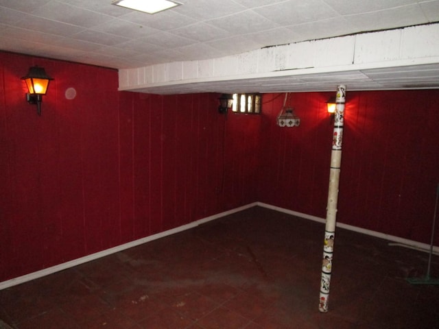 786 N Van Auken St, Elmhurst, IL 60126 - finished basement with wood walls and baseboards