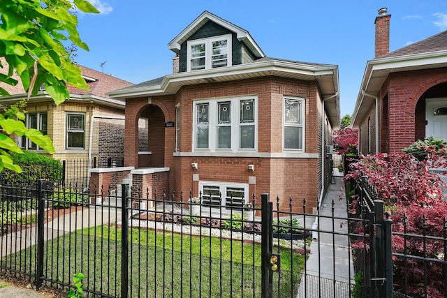 5331 W Schubert Ave, Chicago, IL 60639 - bungalow with brick siding and a fenced front yard