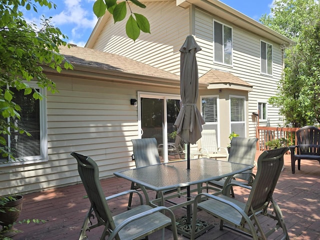997 W Briarcliff Rd, Bolingbrook, IL 60440 - wooden terrace with outdoor dining area