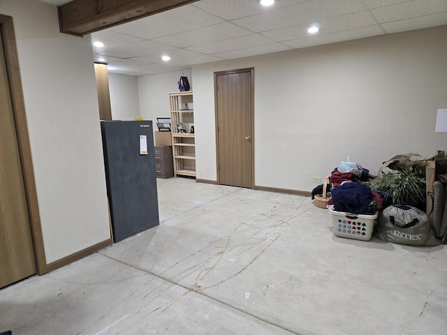 997 W Briarcliff Rd, Bolingbrook, IL 60440 - finished basement with recessed lighting and a drop ceiling