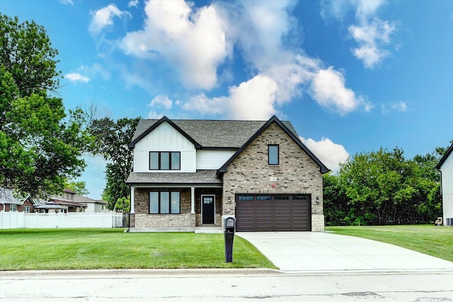 7218 S 78th Ave, Bridgeview, IL 60455 - view of front of home with board and batten siding, driveway, roof with shingles, and stone siding