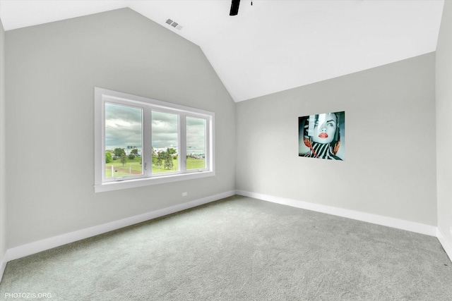 7218 S 78th Ave, Bridgeview, IL 60455 - carpeted spare room with lofted ceiling and baseboards