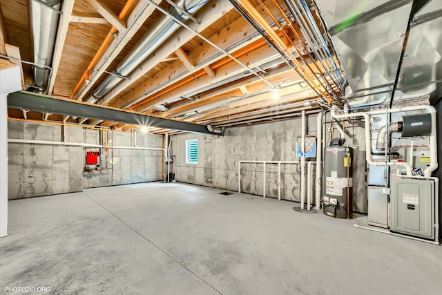 7218 S 78th Ave, Bridgeview, IL 60455 - basement with gas water heater and heating unit