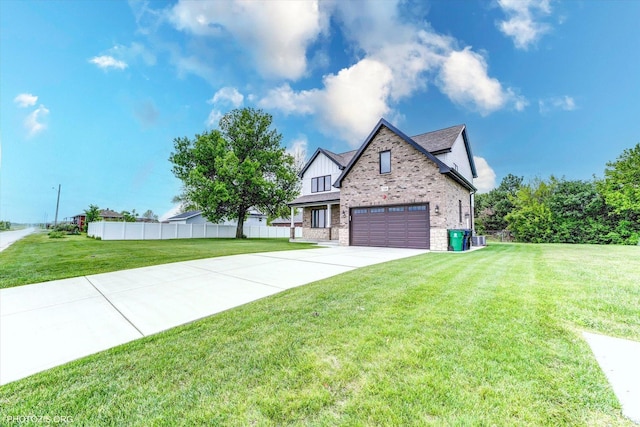 7218 S 78th Ave, Bridgeview, IL 60455 - view of front of house featuring stone siding, concrete driveway, board and batten siding, and a garage