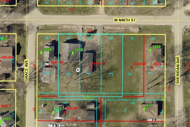 1818 W 9th St, Dixon, IL 61021 - aerial map of property and surrounding area