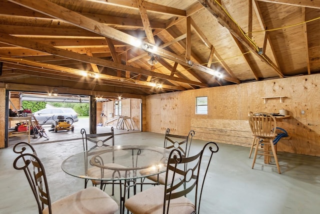 1818 W 9th St, Dixon, IL 61021 - dining room with lofted ceiling and finished concrete floors