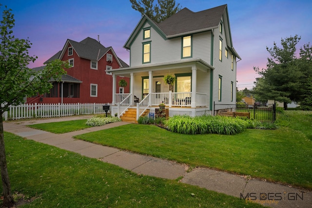216 S Genoa St, Genoa, IL 60135 - view of front facade with covered porch