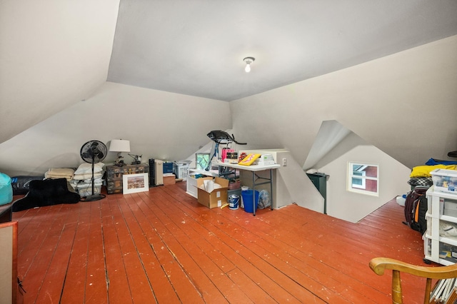 216 S Genoa St, Genoa, IL 60135 - additional living space featuring vaulted ceiling and wood-type flooring