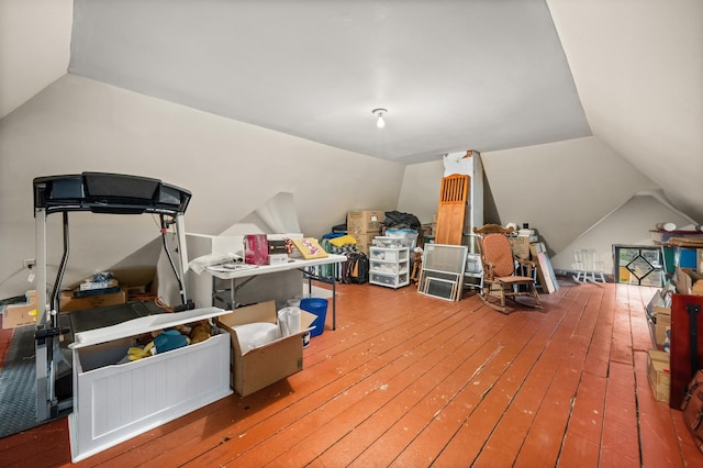216 S Genoa St, Genoa, IL 60135 - bonus room featuring lofted ceiling and hardwood / wood-style flooring