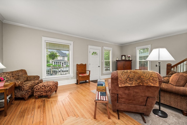 216 S Genoa St, Genoa, IL 60135 - living room featuring ornamental molding and baseboards