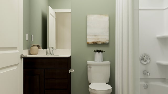 1111 Waterford St, Algonquin, IL 60102 - bathroom with vanity, toilet, and shower / bath combination