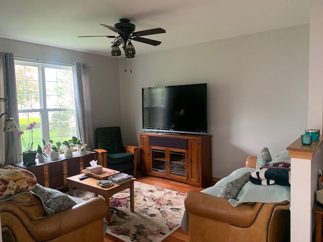 39510 N Cambridge Blvd, Beach Park, IL 60083 - living room with wood finished floors and ceiling fan