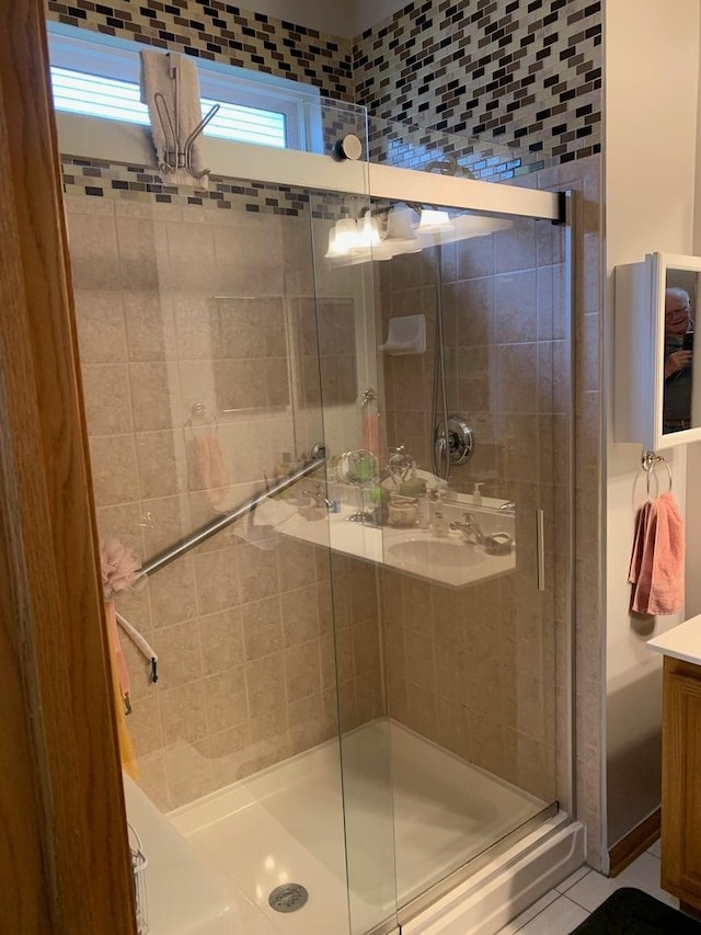 39510 N Cambridge Blvd, Beach Park, IL 60083 - full bathroom featuring vanity and a stall shower
