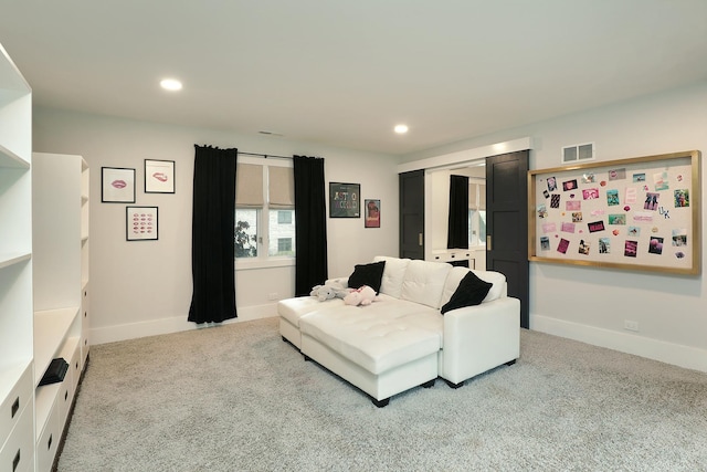 244 Kenmore Ave, Deerfield, IL 60015 - living area with carpet flooring, baseboards, and recessed lighting