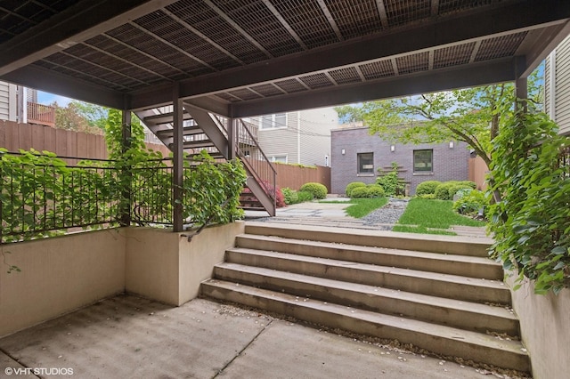 3635 N Paulina St, Chicago, IL 60613 - view of patio / terrace with stairs