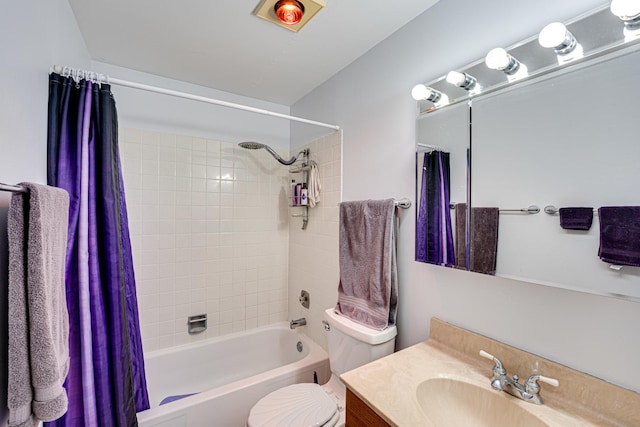 24W474 Surf Ct, Naperville, IL 60540 - full bath featuring vanity, shower / bath combo with shower curtain, and toilet