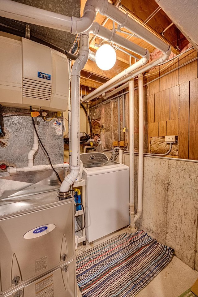 24W474 Surf Ct, Naperville, IL 60540 - unfinished below grade area with washer / dryer