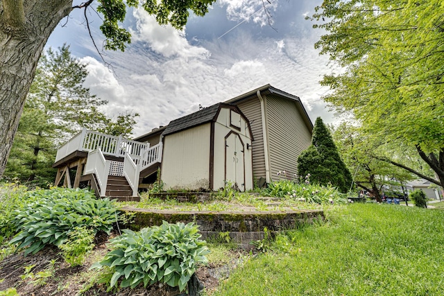 24W474 Surf Ct, Naperville, IL 60540 - view of side of property with a deck and stairway