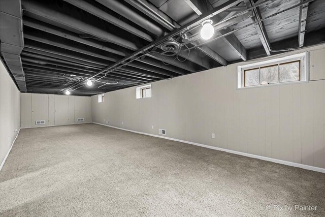 18371 Gladville Ave, Homewood, IL 60430 - below grade area with carpet and baseboards