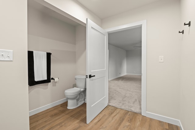 22308 S Eastcliff Dr, Joliet, IL 60404 - bathroom with toilet and wood finished floors