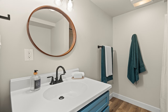 22308 S Eastcliff Dr, Joliet, IL 60404 - bathroom with vanity and wood finished floors